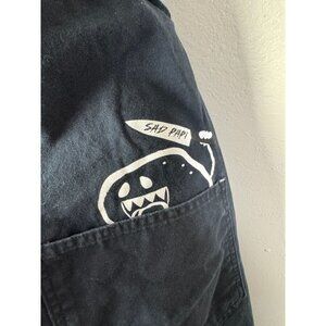 Hedley & Bennett Black Apron White Straps Creator Sad Papi Graphic Canvas